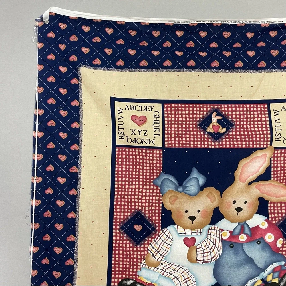 Vintage 1997 Daisy Kingdom Quilt Panel Fabric Project Applique Sew Baby #K34